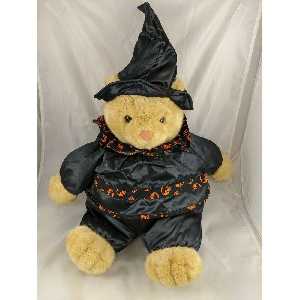 Plush Creation Bear Plush 18 Inch Witch Outfit‎ Black Cat Stuffed Animal Toy